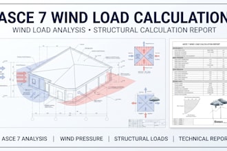 calculate asce 7 wind loads and prepare a structural report