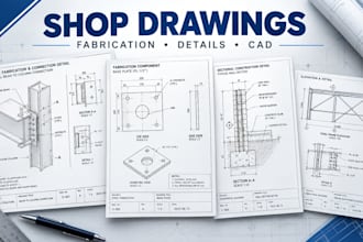 create professional shop drawings, fabrication drawings and detail drawings