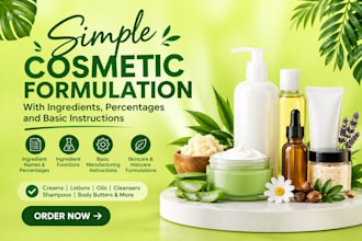 be your cosmetic chemist for skincare ,haircare and cosmetic formulation
