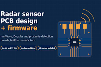 design radar sensor pcb, proximity detection and firmware development