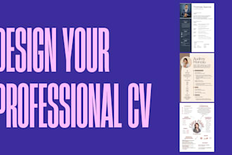 design a professional and modern CV or resume