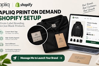 create and set up your print on demand shopify store with apliiq