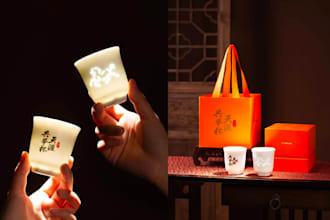 design of  festival gift boxes and visual design