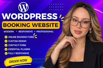 design a wordpress booking website with an online booking system