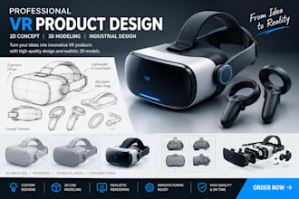 design industrial VR simulations, 3d cad models and virtual product