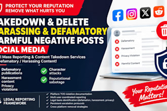remove,delete,takedown harassing defamatory harmful negative link from google