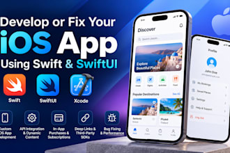 develop or fix your ios app using swift UI