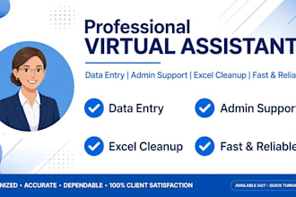 do data entry, typing,PDF conversation and virtual assistant