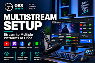 set up obs studio with restream for twitch youtube multistreaming