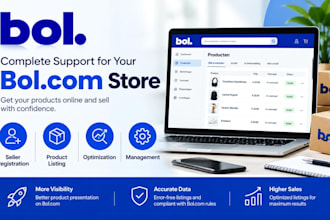 upload and optimize products to bol, register seller on bol, manage bol seo