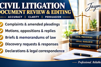 review edit and proofread civil litigation documents as a US attorney
