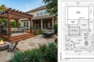 draft deck plans, patio cover, pergola, and porch permit plans