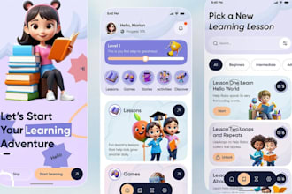 build interactive educational app kids learning app and online course app