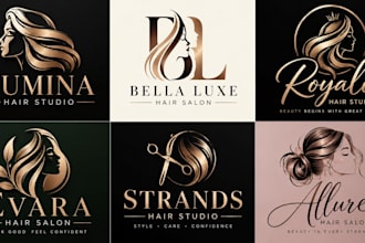 design a professional, hair salon, hairstylist, hair care, hair studio hair logo