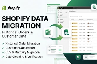 l migrate shopify historical orders and customer data using matrixify CSV