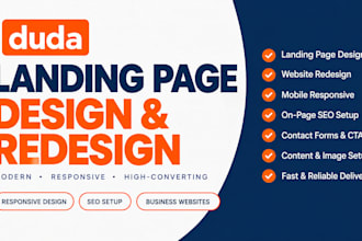 design duda landing page, redesign duda landing page for leads and conversions