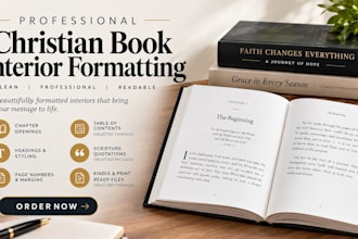 format christian fiction and nonfiction books for KDP print