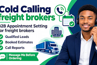 do cold calling for freight brokers, shipping companies, dispatchers, logistics