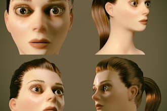 rig your 3d character, create facial rigging and fix weight painting in blender