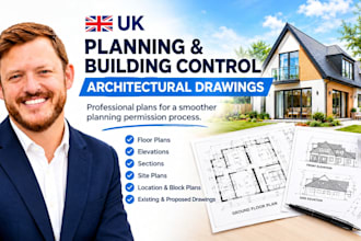 architectural drawings for planning and building control in the UK permission