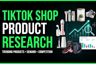 research trending tiktok shop products with demand and competition analysis