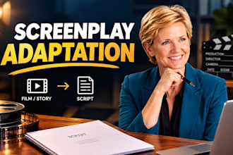 adapt novels books short stories into movie scripts and screenplays