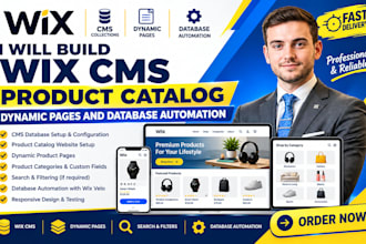 build wix cms product catalog dynamic pages and database automation