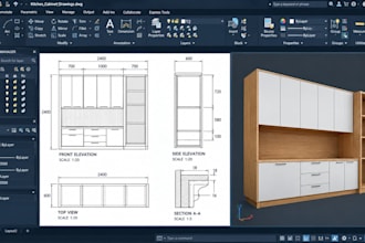 design cabinet shop drawings, woodworking plans, millwork, cut lists cnc files