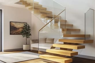 design floating and spiral staircases with 2d drawings and 3d renders