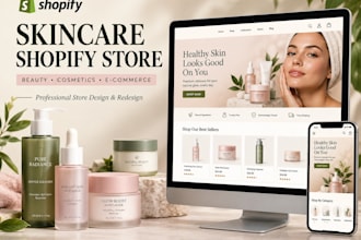 design a professional skincare and cosmetics shopify store