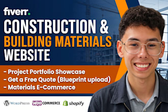 build a construction company, contractor website, or building materials s