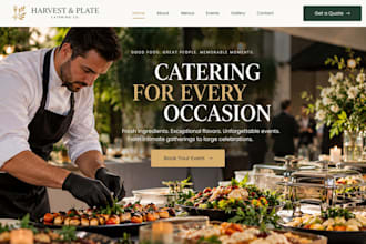 design wix holiday catering website catering company catering booking website