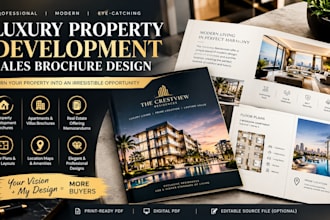 design an off plan luxury property development sales brochure