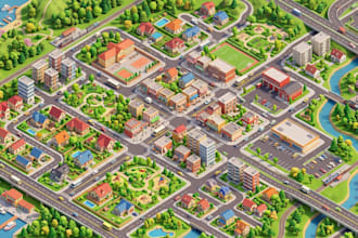 design custom city vector maps, street maps and neighborhood maps