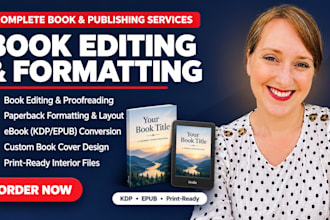 do book formatting, kdp book publishing paper back kindle ebook formatting