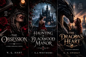 do KDP book cover illustration dark romance book cover gothic romance bookdesign