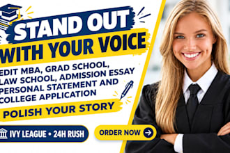 edit your MBA, grad school personal statement, admission essay and application