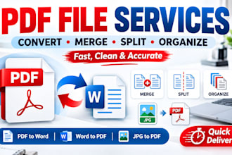 convert, merge, split and organize your PDF files