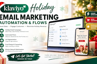 set up klaviyo black friday cyber monday christmas email automation