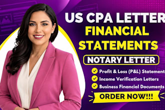 review, audit and prepare CPA letter tennessee notary letter financial statement