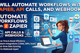 automate workflows with zapier, API calls and webhooks