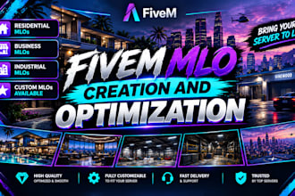 design unique mlo interiors, maps, and props tailored for fivem