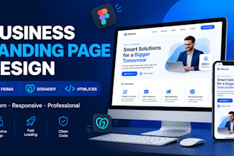 design a modern landing page in figma