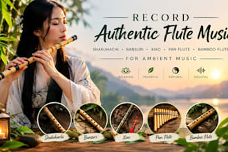 record shakuhachi, bansuri, xiao, pan flute, and bamboo flute for ambient music