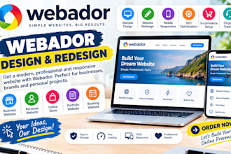 design,build and optimize webador business website ecommerce redesign store