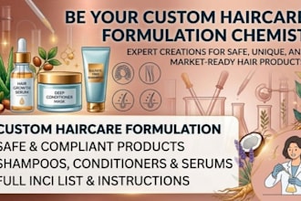 be your custom haircare formulation chemist for safe products