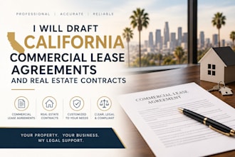 draft california commercial lease agreements and real estate contracts