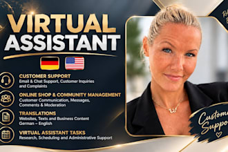 provide professional german customer support via email and chat