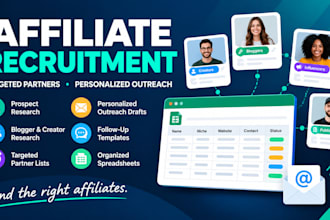 find and recruit affiliates for your affiliate program