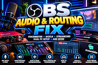 fix obs streamlabs voicemeeter banana audio issues and dual PC setup